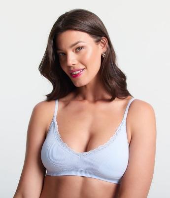 Sutiã com Bojo Removível Texturizado Sem Costura Com Renda