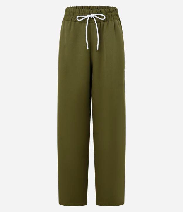 Calça em Alfaiataria com Friso Contrastante e Elástico na Cintura - 1