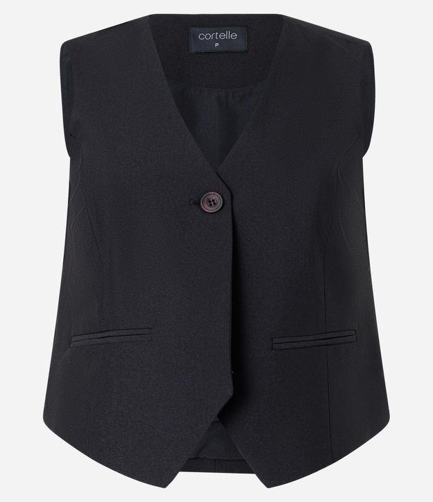 Colete Alfaiatado com Botão Único e Bolsos - 1