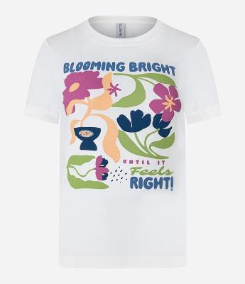 Blusa T-shirt em Algodão com Estampa Blooming Bright