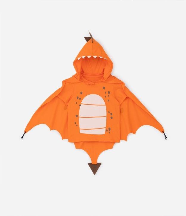 Camiseta Infantil Interativa com Estampa e Capa de Dragão - Tam 1 a 5 Anos - 1