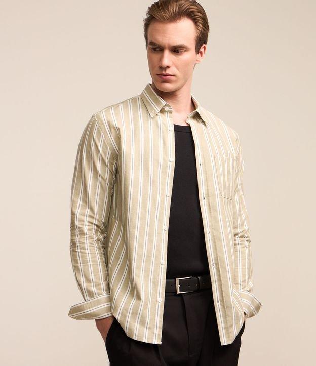 Camisa em Oxford com Listras Mercerizada - 1