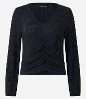 Blusa em Poliamida com Texturas e Detalhe Drapeado - 1