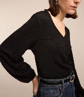 Blusa em Poliamida com Texturas e Detalhe Drapeado - 2