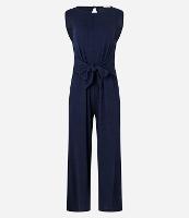 Macacão Reto em Viscose com Amarração na Cintura - 1