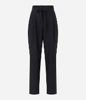 Calça Cenoura Alfaiatada com Amarração no Cós e Pregas - 1