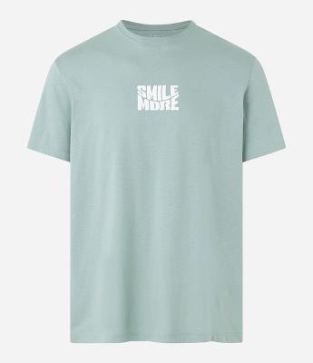 Camiseta Comfort em Algodão Peruano com Estampa Smile More