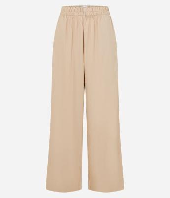Calça Casual em Tricoline com Cós Elástico
