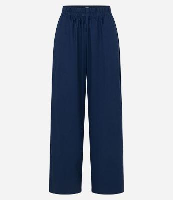 Calça Casual em Tricoline com Cós Elástico