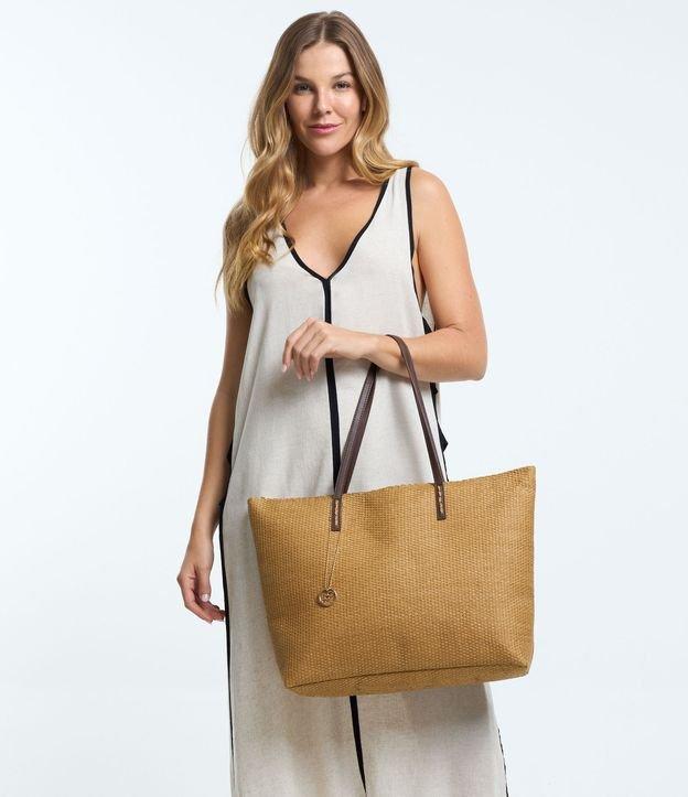 Bolsa de Praia Média com Alça Pespontada e Nécessaire - 1