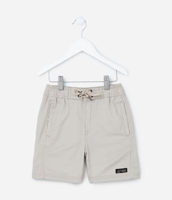 Bermuda Infantil com Amarração e Bolsos - Tam 05 a 14 Anos