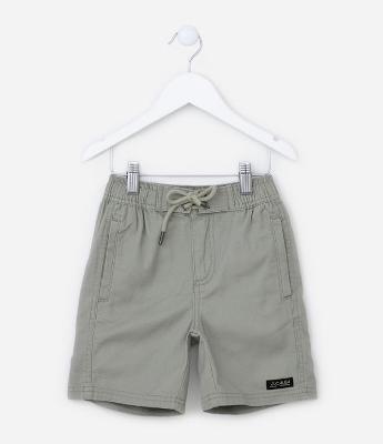 Bermuda Infantil com Amarração e Bolsos - Tam 05 a 14 Anos