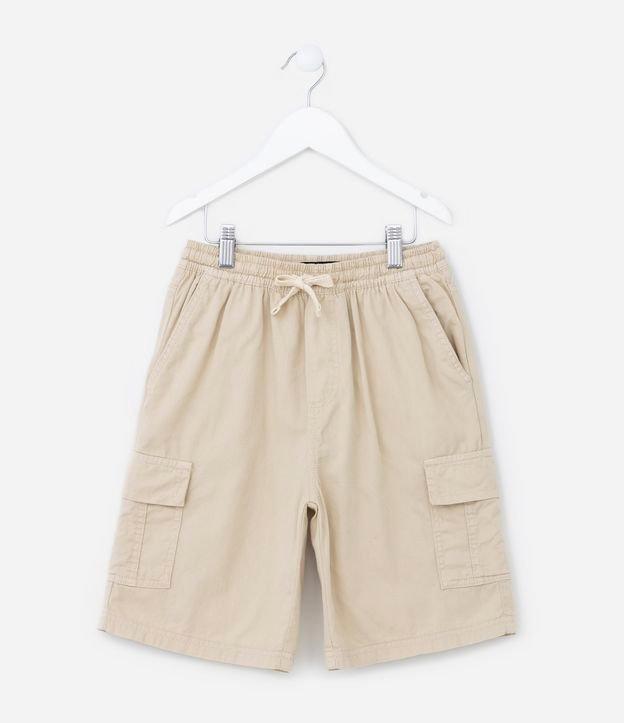 Bermuda Infantil com Bolsos Cargo- Tam 05 a 14 Anos - 1