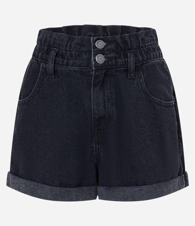 Short Baggy Cintura Alta em Jeans com Cós Duplo - 2