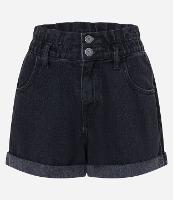 Short Baggy Cintura Alta em Jeans com Cós Duplo - 2