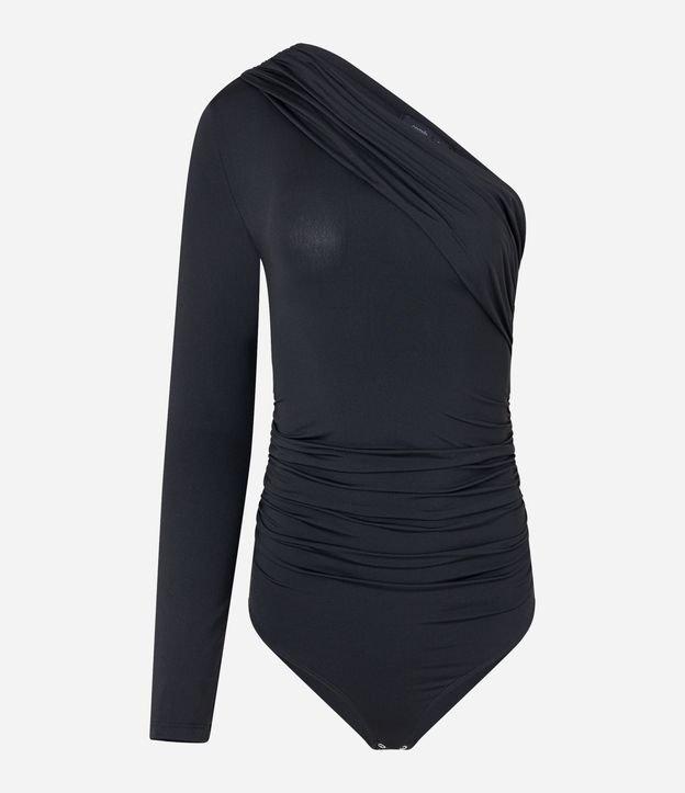 Body Ombro Só em Poliamida com Dobra Franzida - 1