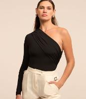 Body Ombro Só em Poliamida com Dobra Franzida - 2