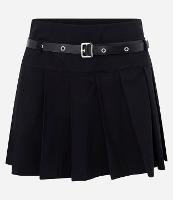 Short Saia em Alfaiataria Plissada com Cinto - 1