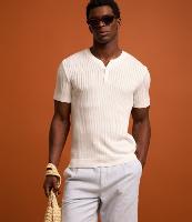 Camisa Polo Canelada com Gola Padre - 3