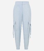 Calça em Tricoline com Bolsos Cargo nas Laterais - 1