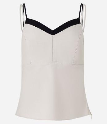 Blusa de Alcinha Alfaiatada com Detalhe Contrastante