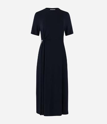 Vestido New Midi em Moletinho com Detalhe Vazado na Lateral