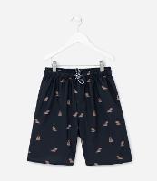 Bermuda Infantil com Cintura Elástica e Estampa de Capivaras - Tam 5 a 14 anos - 1