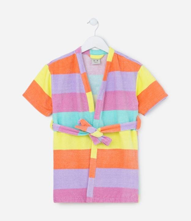 Roupão Infantil Atoalhado com Blocos de Cor - Tam 03 a 12 Anos - 1