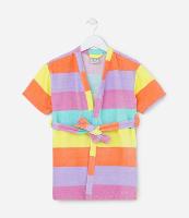 Roupão Infantil Atoalhado com Blocos de Cor - Tam 03 a 12 Anos - 1