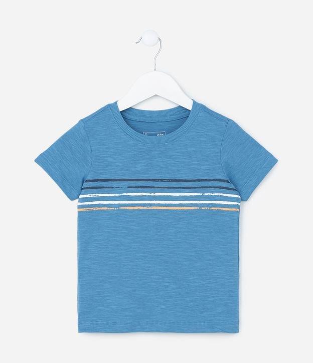 Camiseta Infantil com Listras no Peito - Tam 1 a 5 Anos - 1