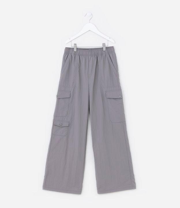 Calça Cargo Infantil em Microfibra com Bolsos Laterais - Tam 5 a 14 Anos - 1
