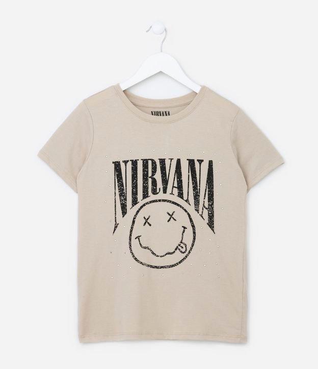 Camiseta Infantil em Algodão com Estampa do Nirvana - Tam 5 a 14 Anos - 1