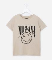 Camiseta Infantil em Algodão com Estampa do Nirvana - Tam 5 a 14 Anos - 1