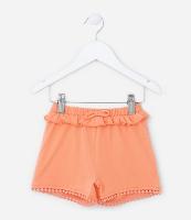 Short Infantil com Babadinhos e Pompons - Tam 1 a 5 Anos - 1
