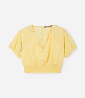 Blusa Cropped em Laise com Lastex na Barra Curve & Plus Size - 1