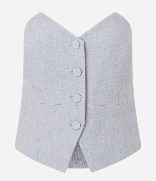 Blusa Tomara que Caia Alfaiatada com Abotoamento - 1