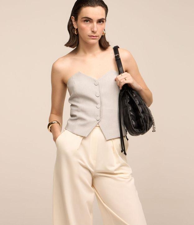 Blusa Tomara que Caia Alfaiatada com Abotoamento - 2