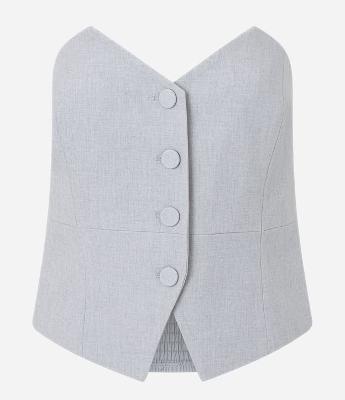 Blusa Tomara que Caia Alfaiatada com Abotoamento