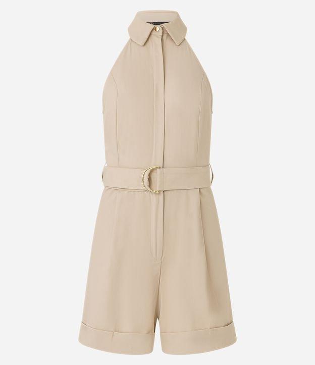 Macaquinho Alfaiatado com Lapela na Gola e Cinto Fivela - 1