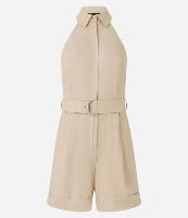 Macaquinho Alfaiatado com Lapela na Gola e Cinto Fivela - 1