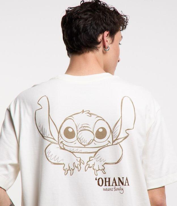 Camiseta Relaxed em Malhão com Estampa Stitch - 1