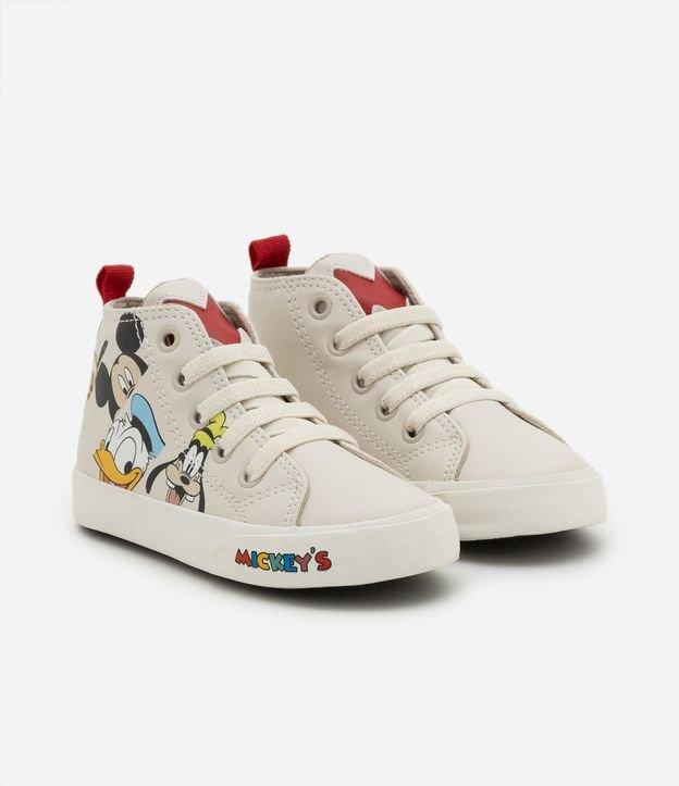 Tênis Abotinado Infantil em PU Estampa Mickey e Amigos - Tam 20 ao 27 - 1