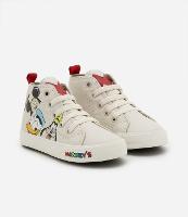 Tênis Abotinado Infantil em PU Estampa Mickey e Amigos - Tam 20 ao 27 - 1