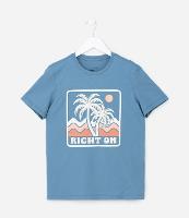Camiseta Infantil em Algodão Estampa Paisagem Right On - Tam 5 a 14 anos - 1