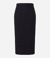 Saia Reta com Cós Elástico e Texturas - 1