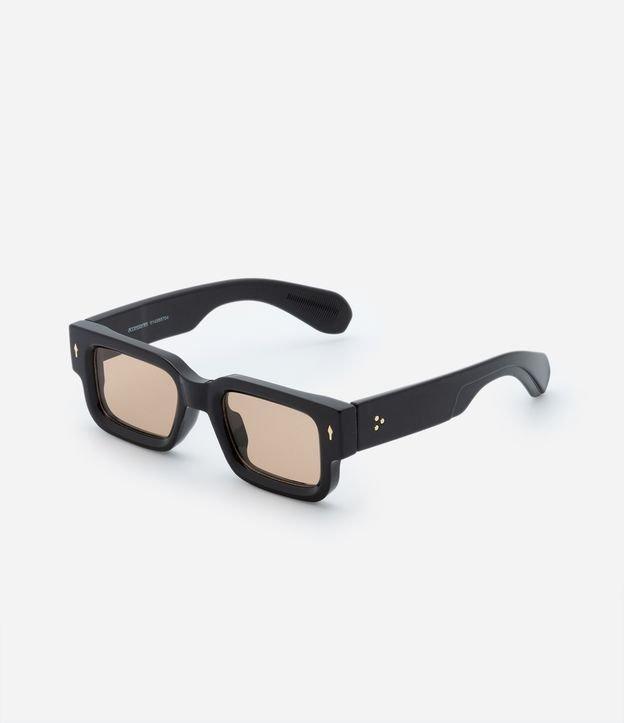 Óculos de Sol Quadrado Bold com Detalhe na Haste - 1