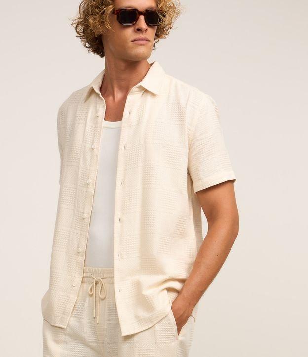 Camisa em Algodão com Textura em Patchwork - 2