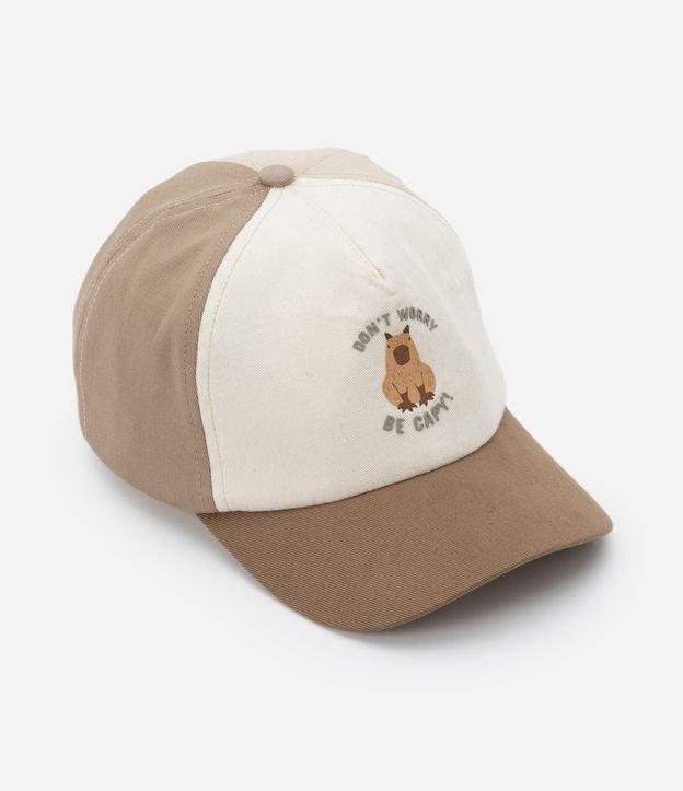 Boné Infantil em Sarja com Estampa de Capivara - 1