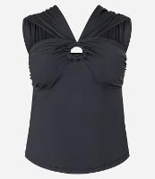 Blusa em Malha com Detalhe no Busto e Alças Largas - 1