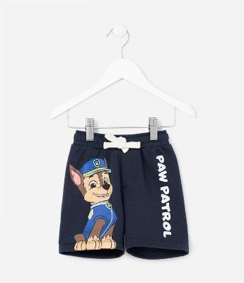 Bermuda Infantil com Estampa do Chase da Patrulha Canina - Tam 2 a 5 Anos